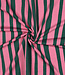 groen en roze strepen - GOTS french terry