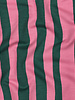 green and pink stripes - GOTS French Terry