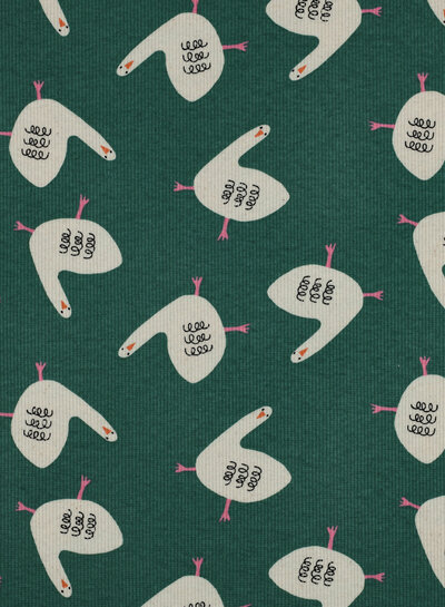 geeze - prachtige ribtricot GOTS - groen