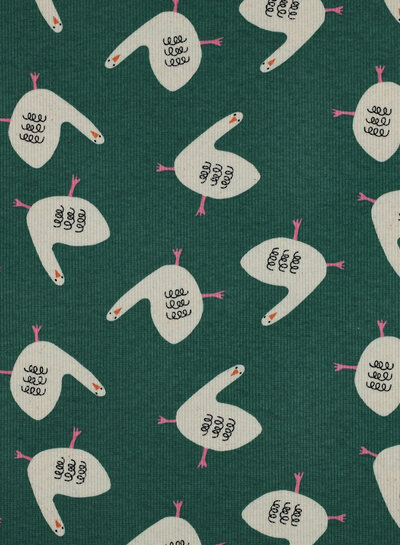 geeze - prachtige ribtricot GOTS - groen