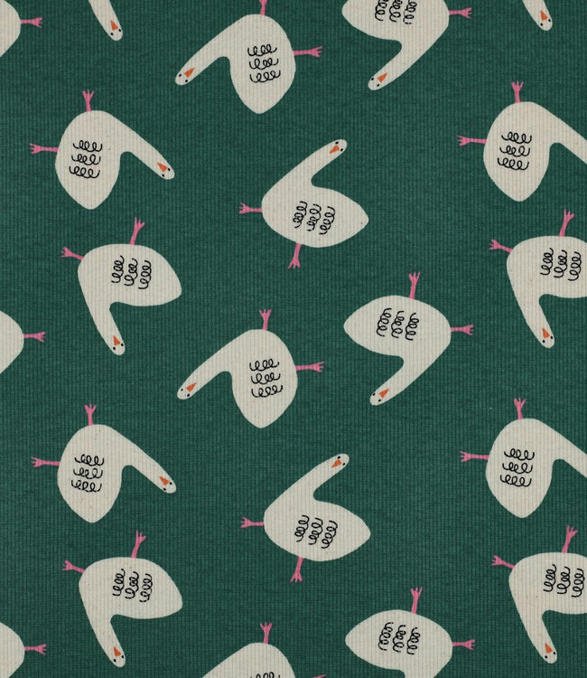 geeze - prachtige ribtricot GOTS - groen