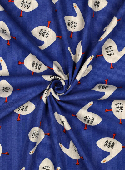 geeze - prachtige ribtricot GOTS - kobaltblauw