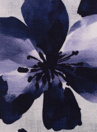 Swafing blauw bloemen - french terry