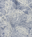 blauw geborduurde bloemen dunne jacquard