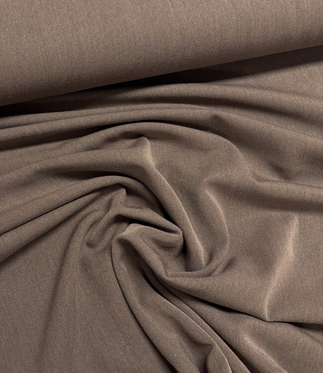 taupe soepelvallende gabardine