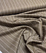 Madeline khaki bruin - pine stripe - soepelvallende gabardine wool touch