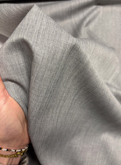 grijs - wool soepelvallende gabardine