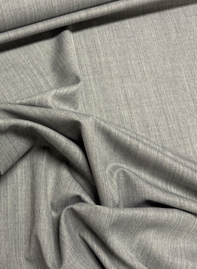 grey - wool flowing gabardine