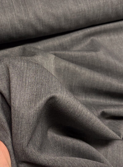 melee antraciet - wool gabardine