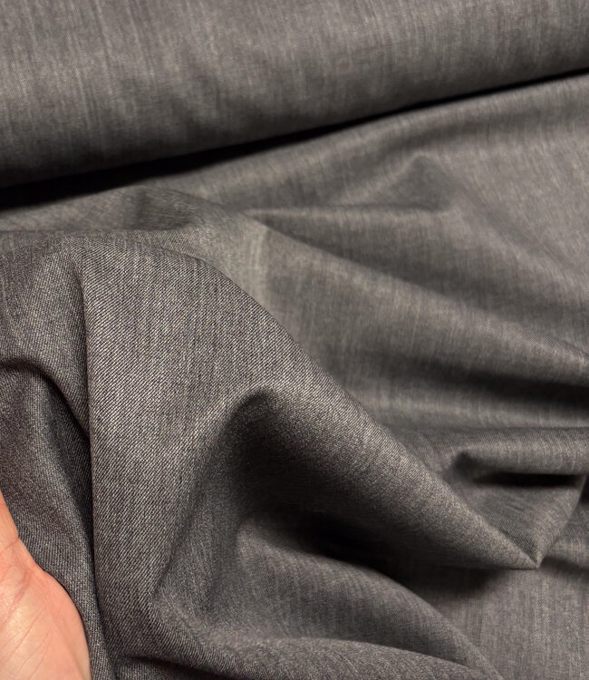 melee antraciet - wool gabardine