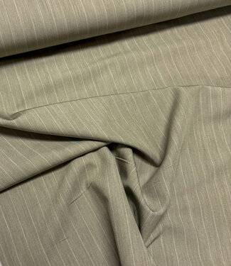 mintgroen pin stripe - soepelvallende gabardine