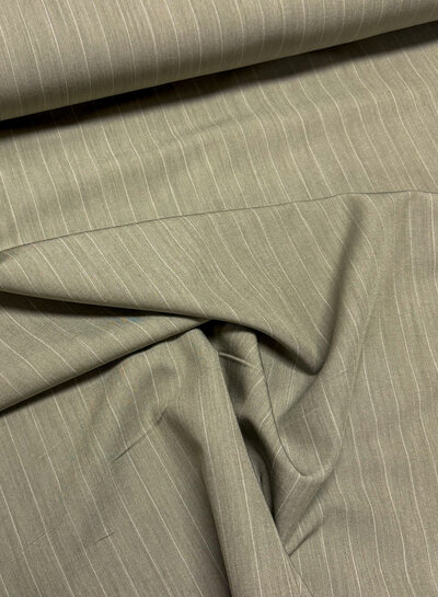 mintgroen pin stripe - soepelvallende gabardine