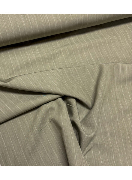 mintgroen pin stripe - soepelvallende gabardine
