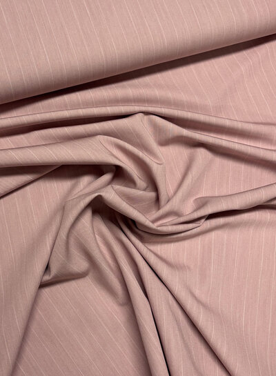 roze pin stripe - soepelvallende gabardine