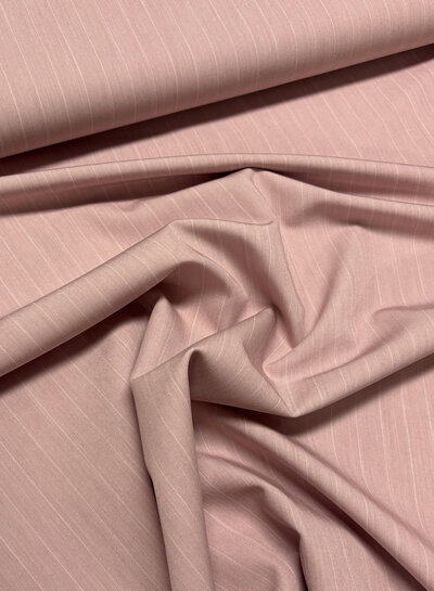 roze pin stripe - soepelvallende gabardine