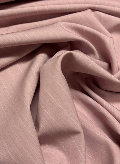 roze pin stripe - soepelvallende gabardine