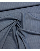 blauw pin stripe - soepelvallende gabardine