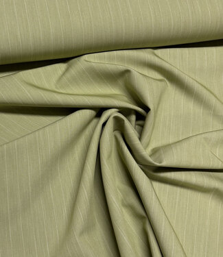 pistache pin stripe - soepelvallende gabardine