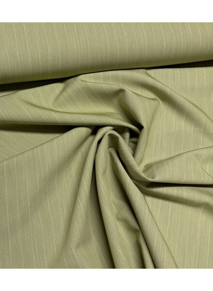 pistache pin stripe - soepelvallende gabardine