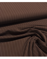 chocolate brown pinstripe - flowing (trouser) fabric