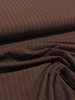 chocoladebruin pin stripe - soepelvallende gabardine