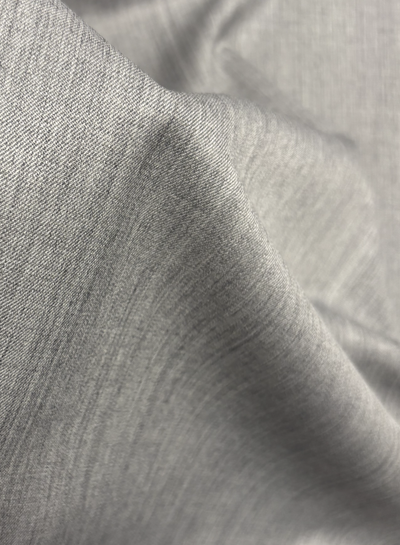 grijs - wool soepelvallende gabardine