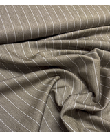 Madeline khaki bruin - pine stripe - soepelvallende gabardine wool touch