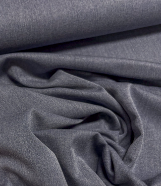 mottled blue - wool flowing gabardine