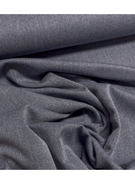 gemeleerd blauw - wool soepelvallende gabardine