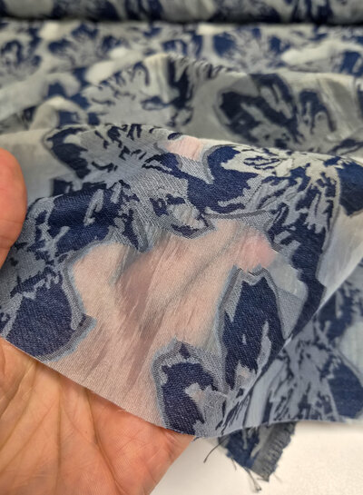 lily flowers - sheer cotton