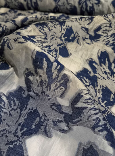 lily flowers - sheer cotton