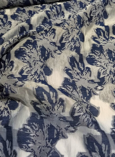 lily flowers - sheer cotton