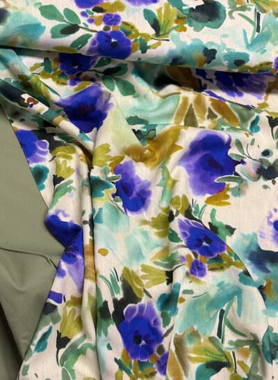 Madeline tuscany flowers - linen viscose
