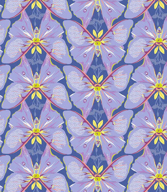 Windham Fabrics insectarium luna periwinkle - cotton