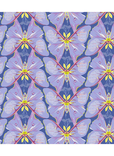 Windham Fabrics insectarium luna periwinkle - katoentje