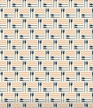 felicity fabrics pasta love - late night lasagna - cotton