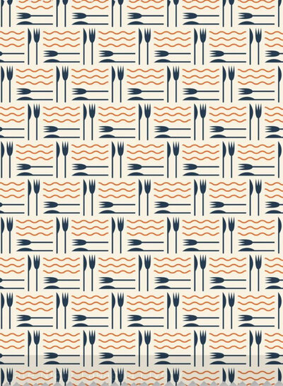 felicity fabrics pasta love - late night lasagna - katoen