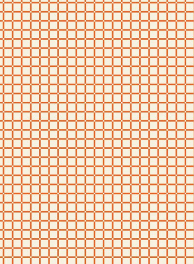 felicity fabrics pasta love - table for two orange - katoen