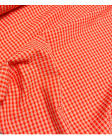 vichy ruitjes peach/perzik - seersucker