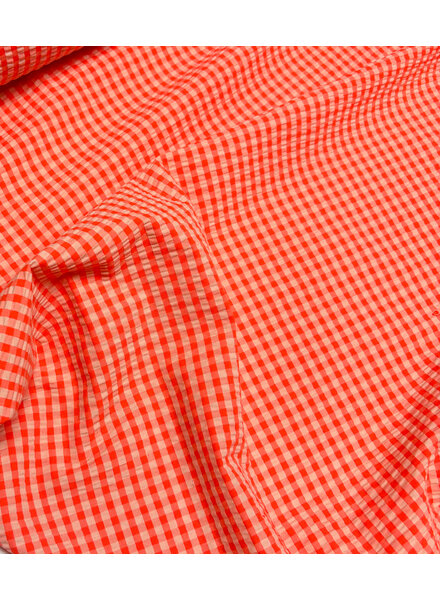 vichy check peach - seersucker
