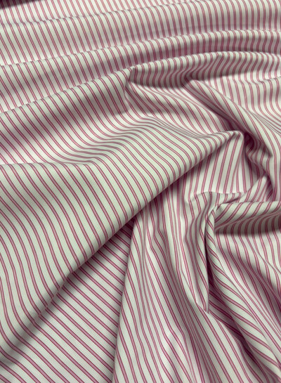 pink and white striped cotton shirt