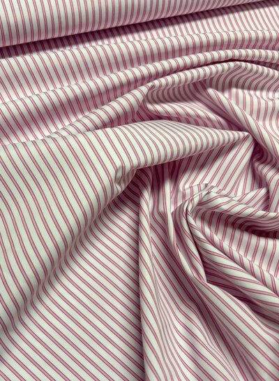 pink and white striped cotton shirt