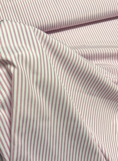pink and white striped cotton shirt