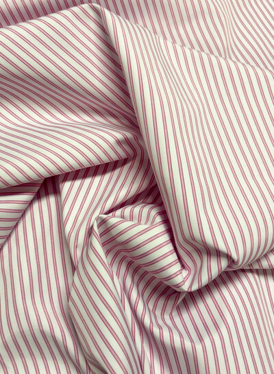pink and white striped cotton shirt
