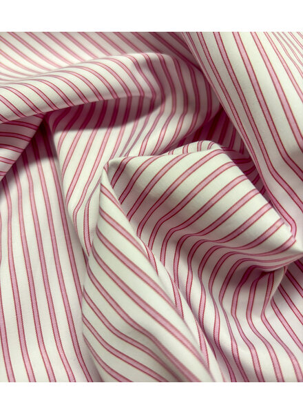 pink and white striped cotton shirt