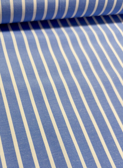 blauw wit gestreept hemdenkatoen