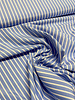 blue and white striped cotton shirt