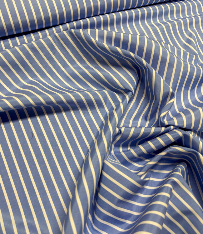 blauw wit gestreept hemdenkatoen