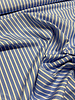 blue and white striped cotton shirt