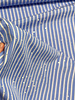 rhinestones blue white striped cotton shirt